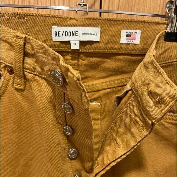 RE/DONE Original Womens jeans size 25, Earthen Gold, NWT - Picture 2 of 8